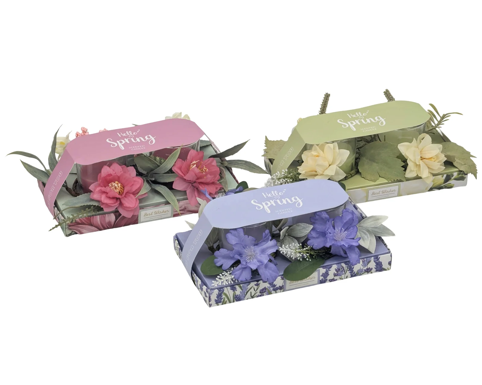 bulk 12 Botanical Bloom Scent Candle Gift Set 250G 3 Asst