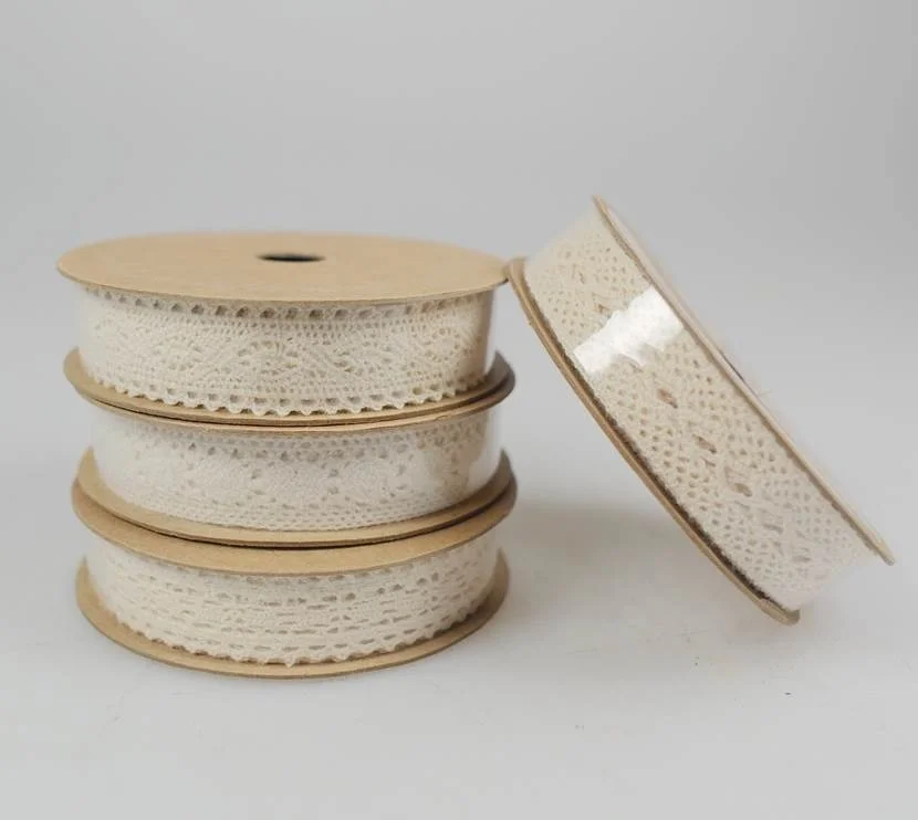 bulk 72 3m Cotton Lace Ribbon 16mm w Assort Display Box