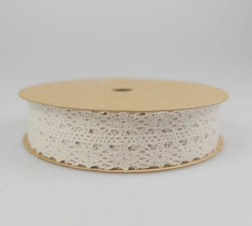 bulk 48 3m Cotton Lace Ribbon 28mm w Assort Display Box