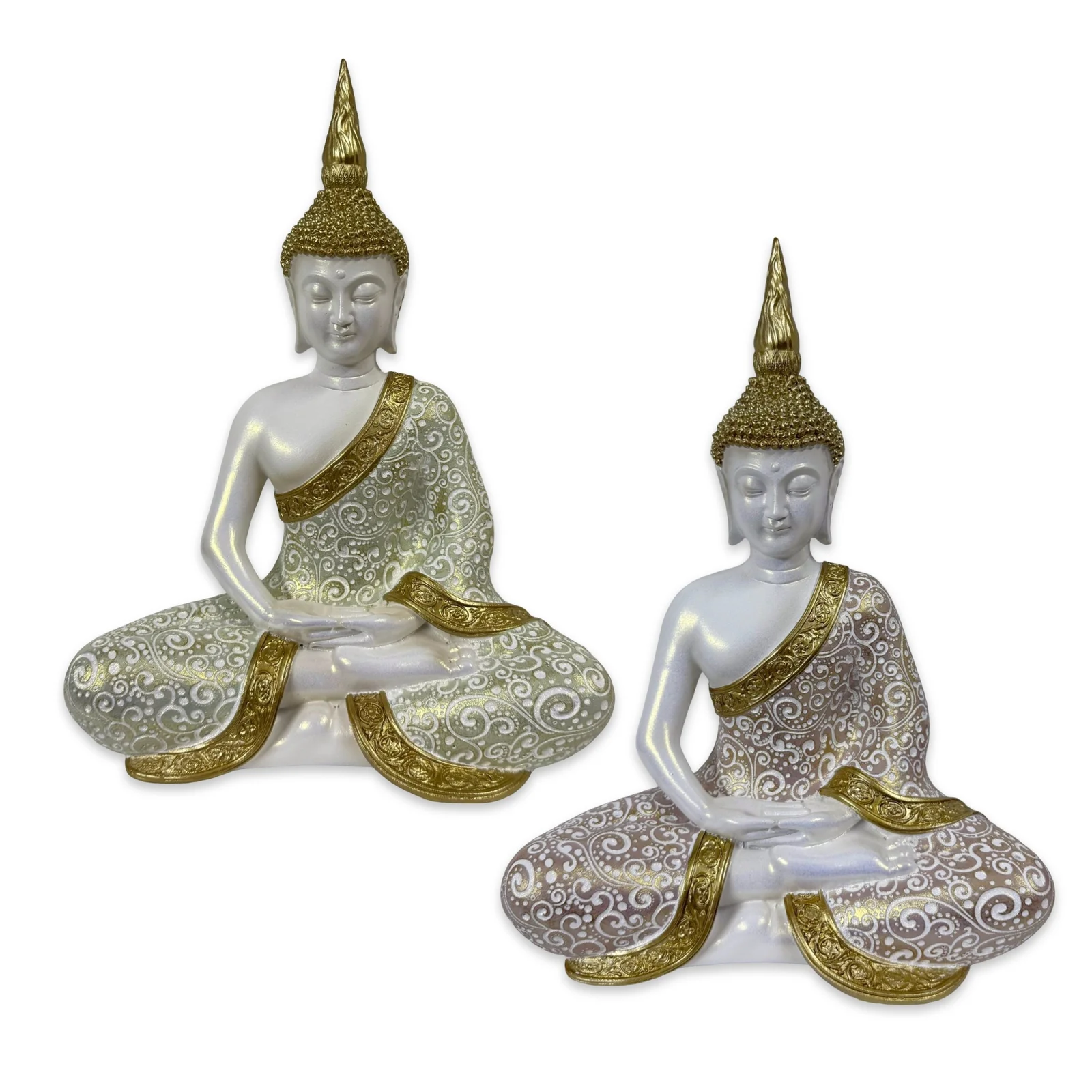Set 2 Buddha Statue Assort 35cm