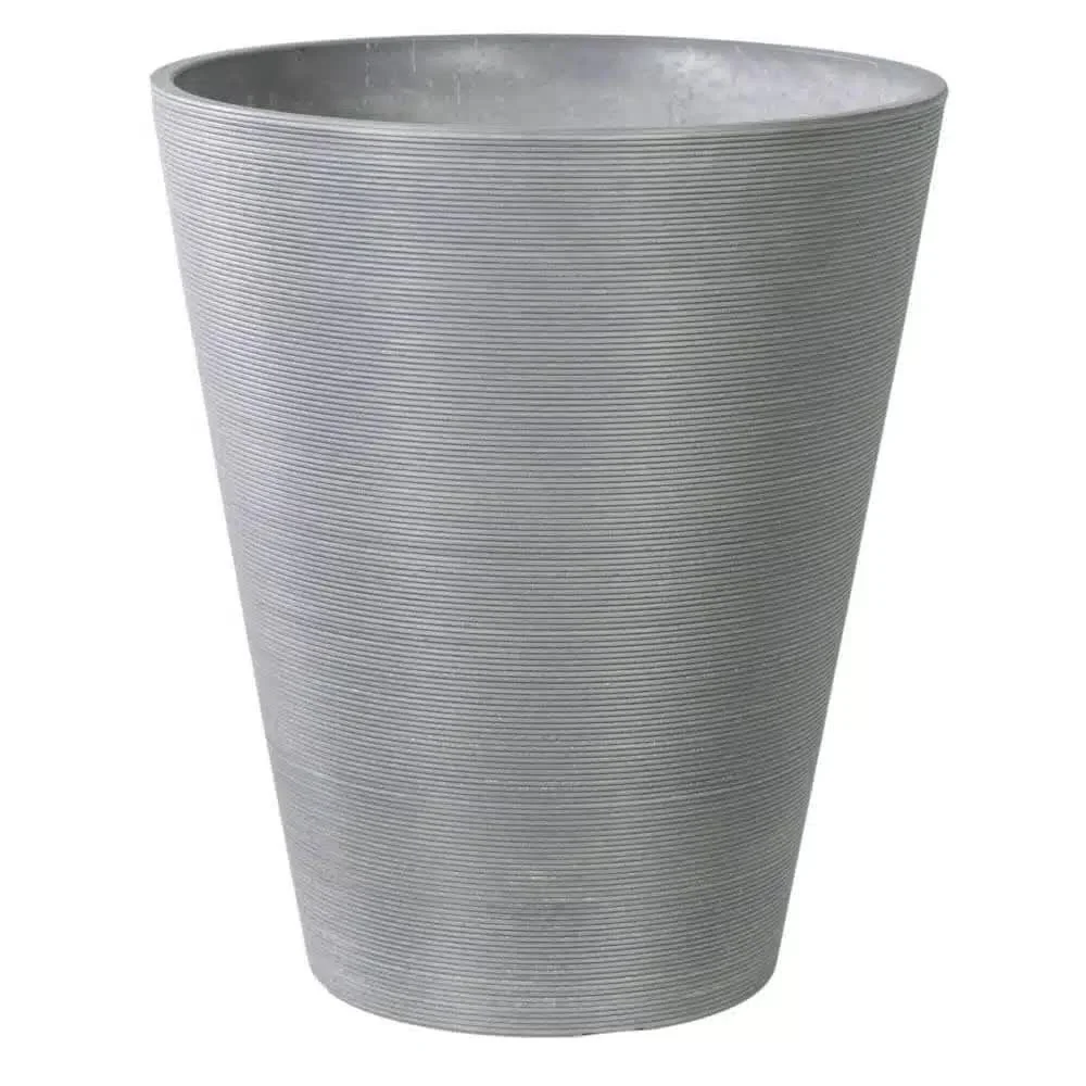 Decorative Textured Round Grey Planter 47cm