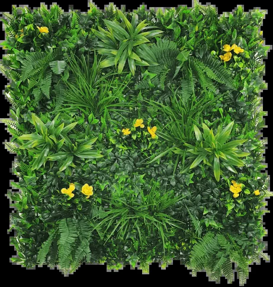 Yellow Rose Vertical Garden / Green Wall UV Resistant 100cm x 100cm