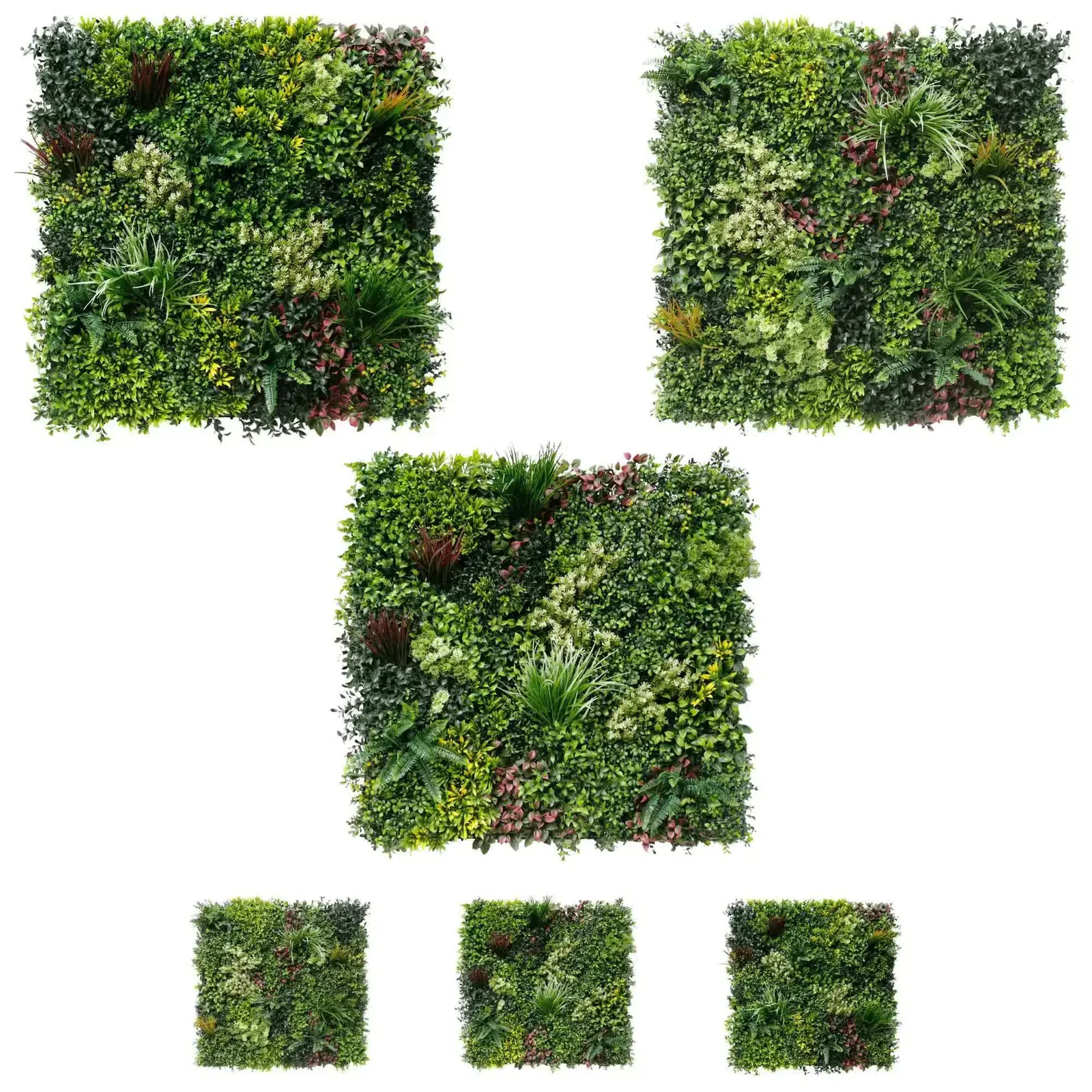 Luxury Triptych Vertical Garden / Living Wall Set 3 of Pieces 1m x 1m (3 SQM Set) UV Resistant