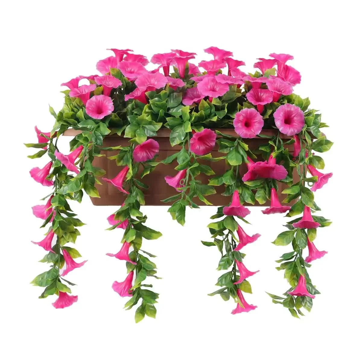 Artificial Draping Pink Petunia Window Box Planter 50cm
