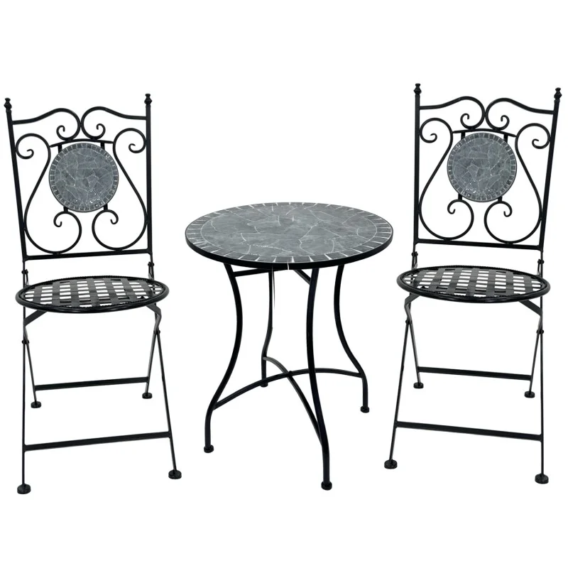 Grigio 3pc Settings Table Chairs