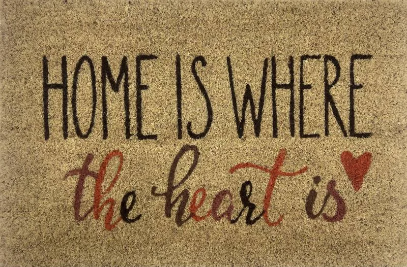 Home Is Where The Heart Is Doormat 60x2cm