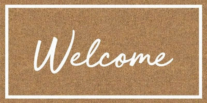 eWholesale Welcome Cursive Coir Doormat 90cm with PVC Backing
