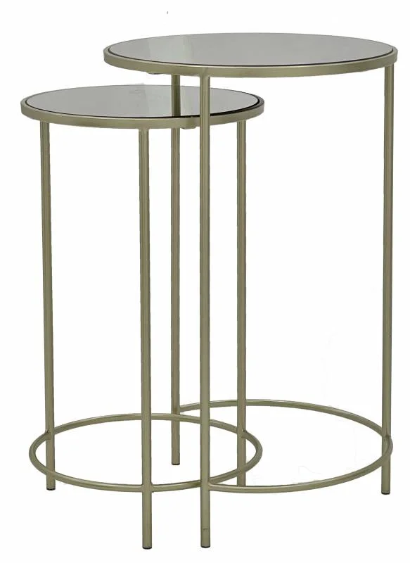 Set 2 Sally Glass Side Table 65cm
