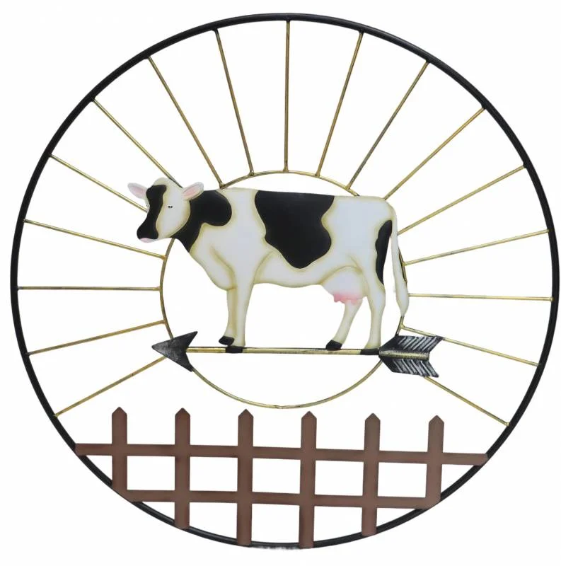 Set 2 Connie Cow Metal Wall Art 81x71cm