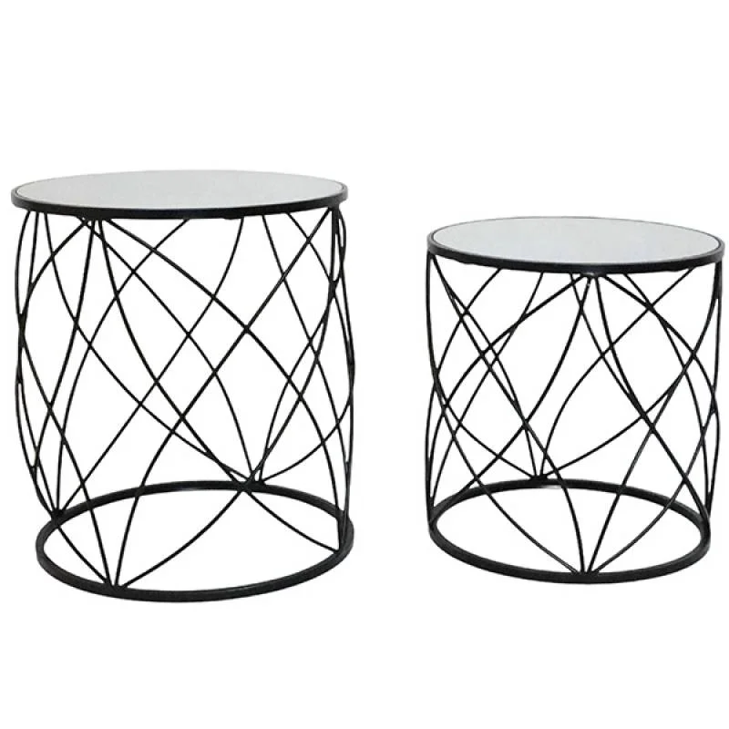 Phillip Mirror Top Side Table 53cm