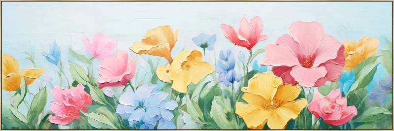 Keep It Simple Framed Canvas 150x50cm