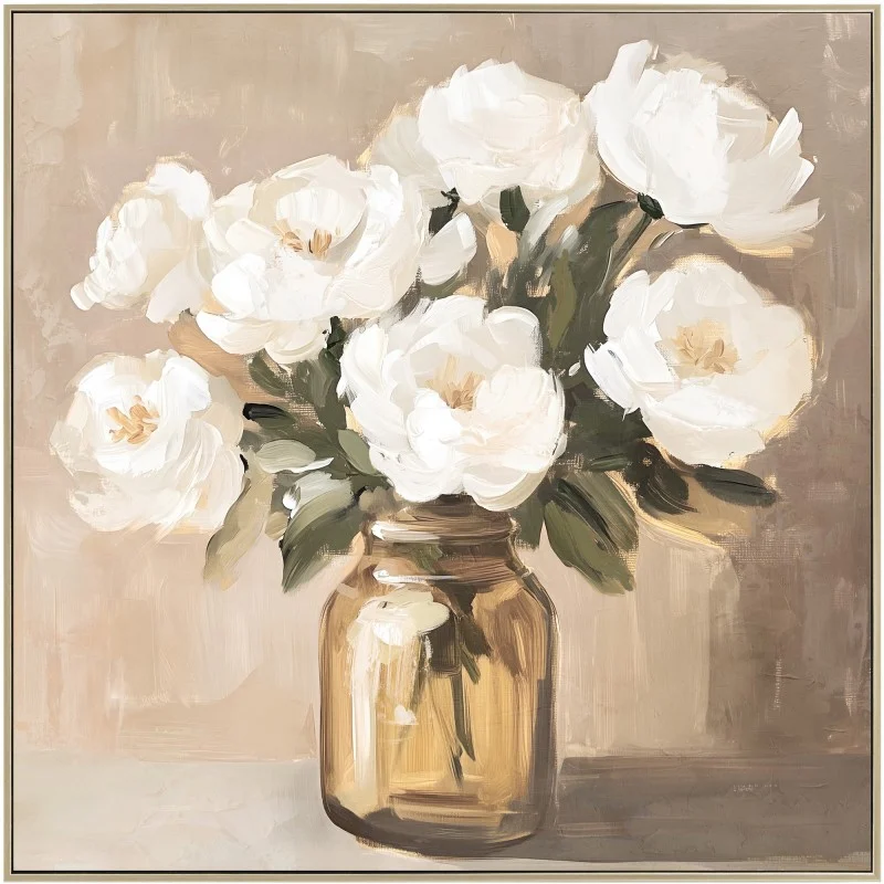 Floral Framed Artwork 80cm