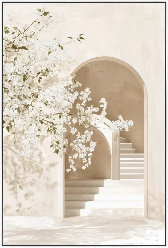 Up The Stairs Framed Artwork 120cm