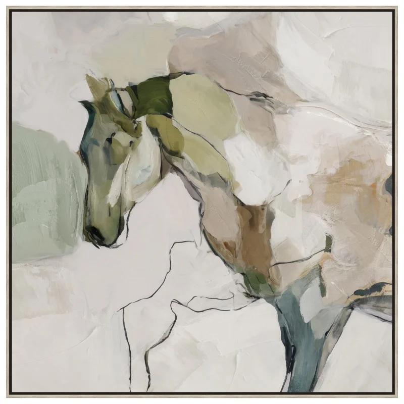 Abstract Horse Framed Artwork 80cm