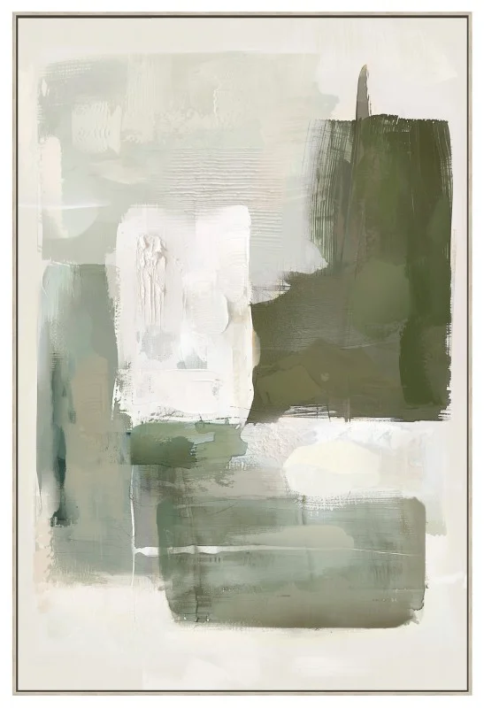 Moss And Granite Framed Artwork 120cm