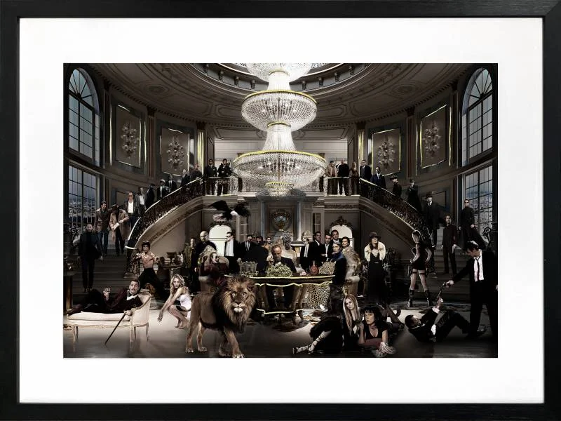 Welcome To The Party Artwork Framed W Glass Front 80x60cm