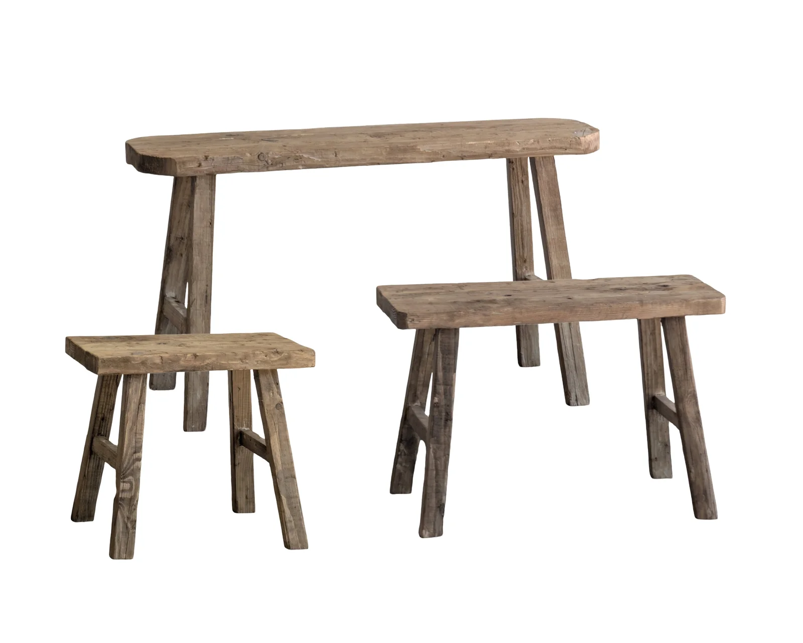 Set 3 Vintage Outdoor Kusina Bench 45cm