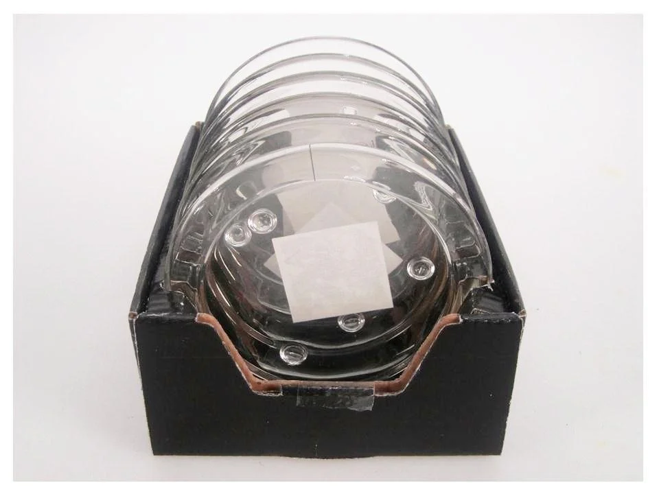 bulk 40 Clear Glass Round Candle Plate 11x2cm