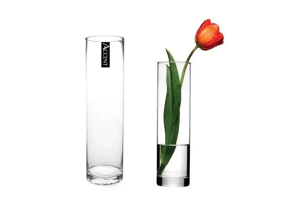bulk 12 Glass Cylinder Vase Flower 20cm