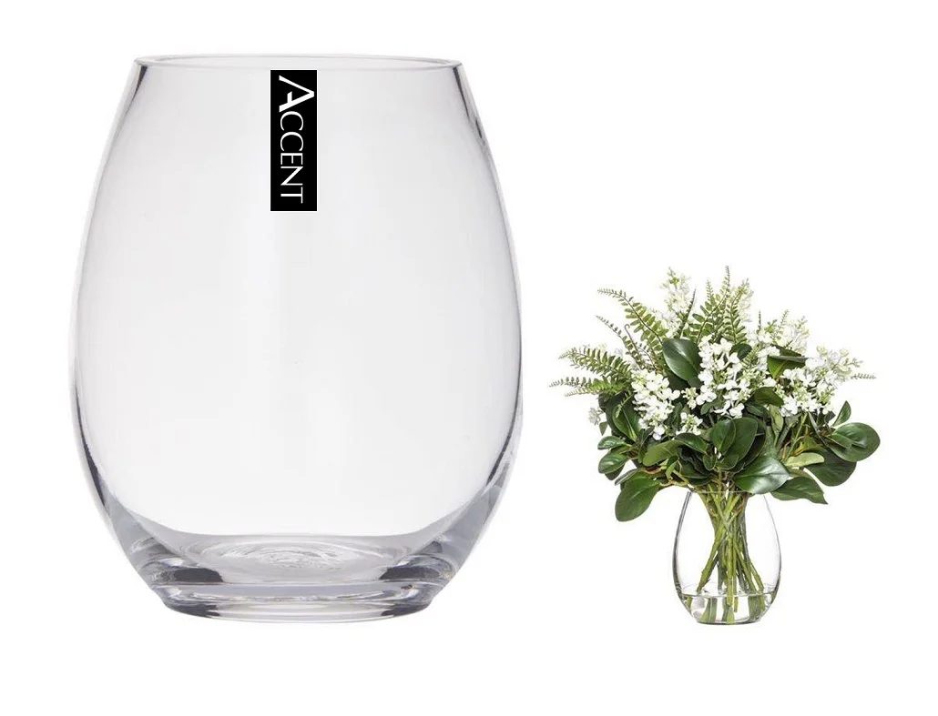 bulk 4 Glass Barrel Vase Flower 26cm