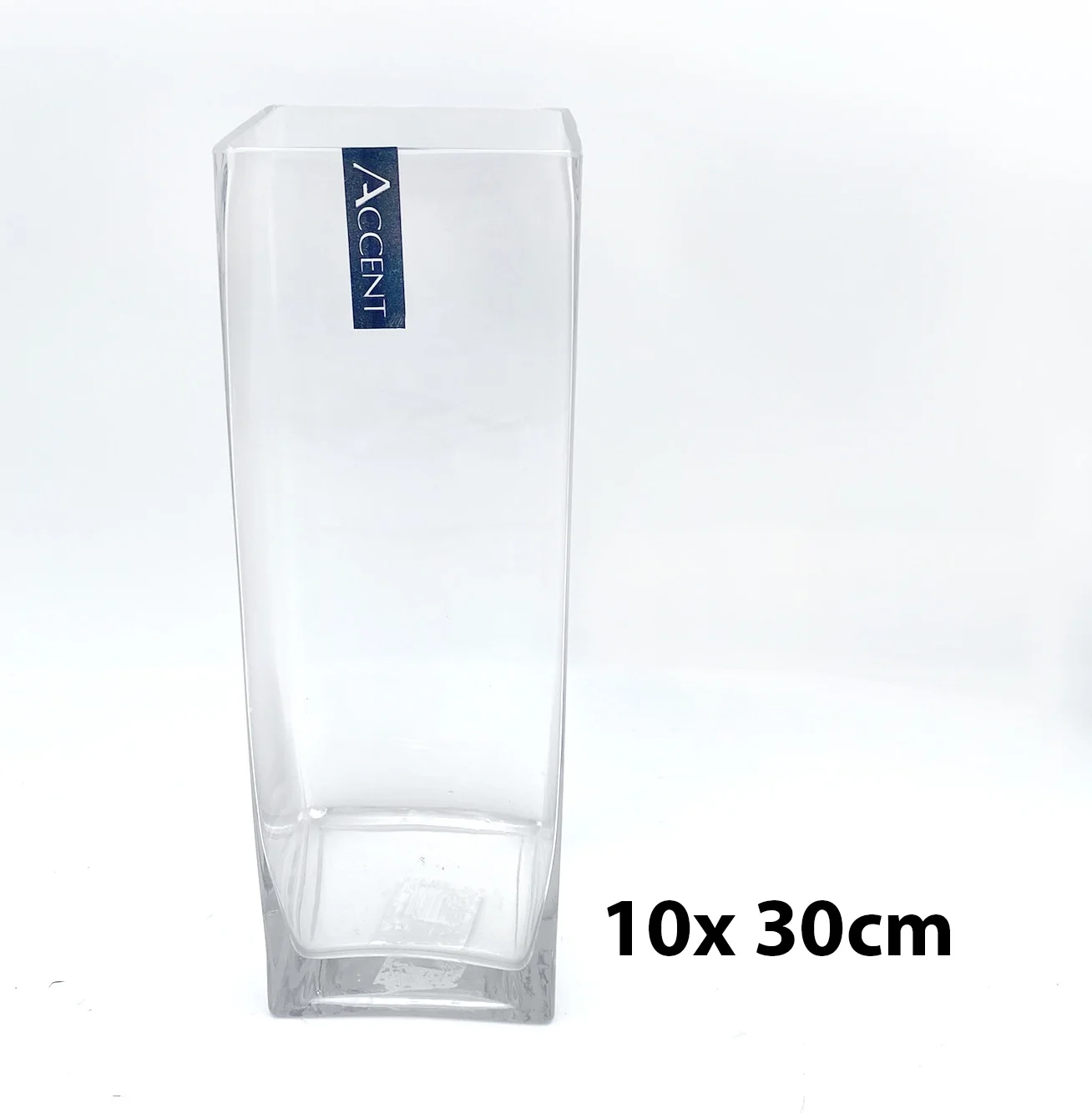 bulk 12 Glass Square Vase 30cm