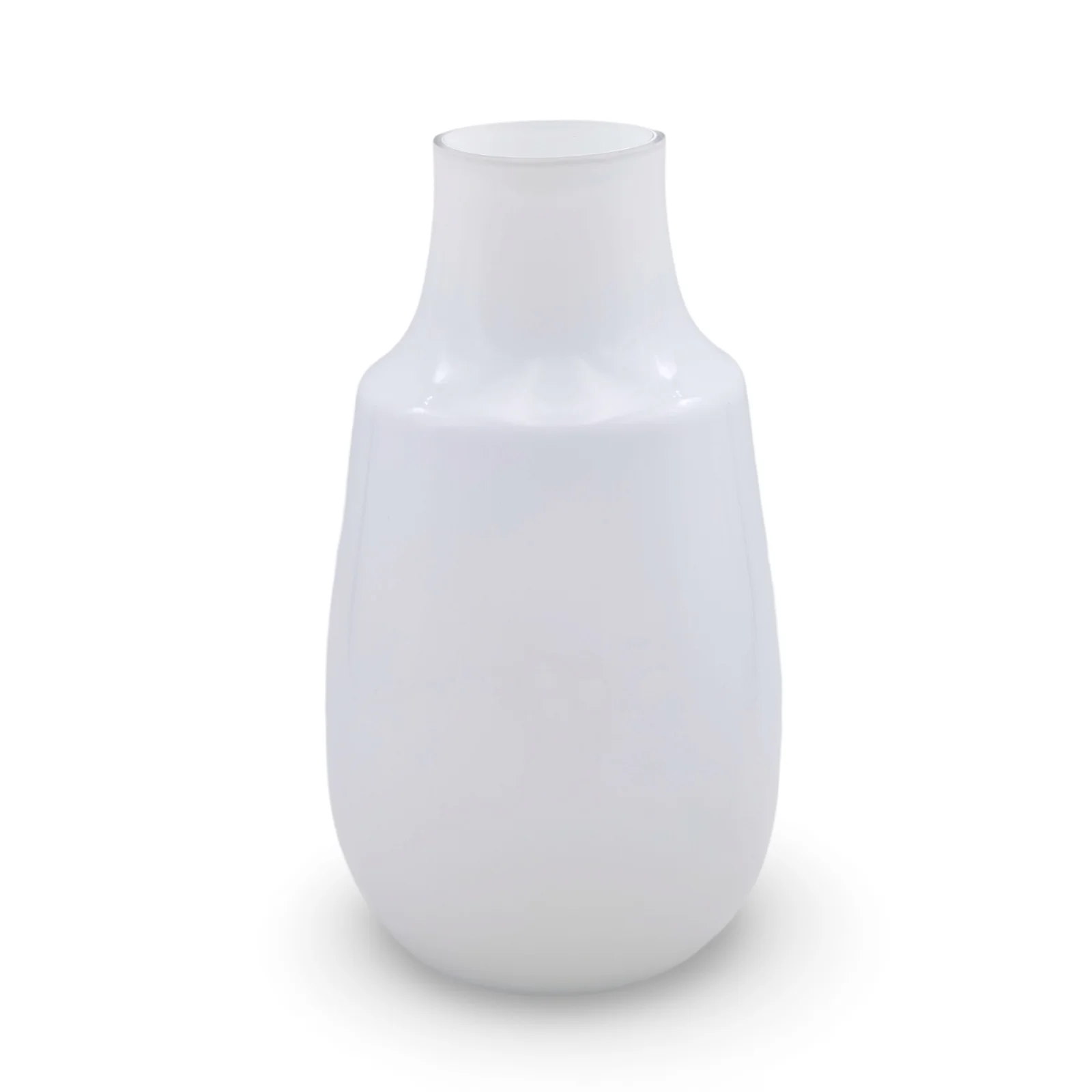 bulk 4 White Glass Belly Vase Sara 32cm