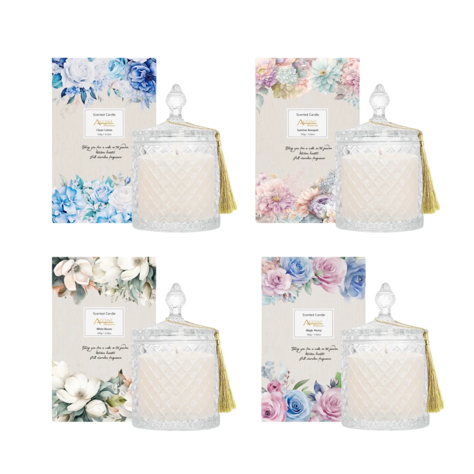 bulk 12 Aromatic Bouquet Scented Candle 200G