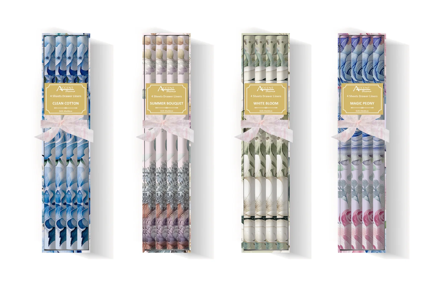 bulk 48 Aromatic Bouquet Scented Draw Liner Asst