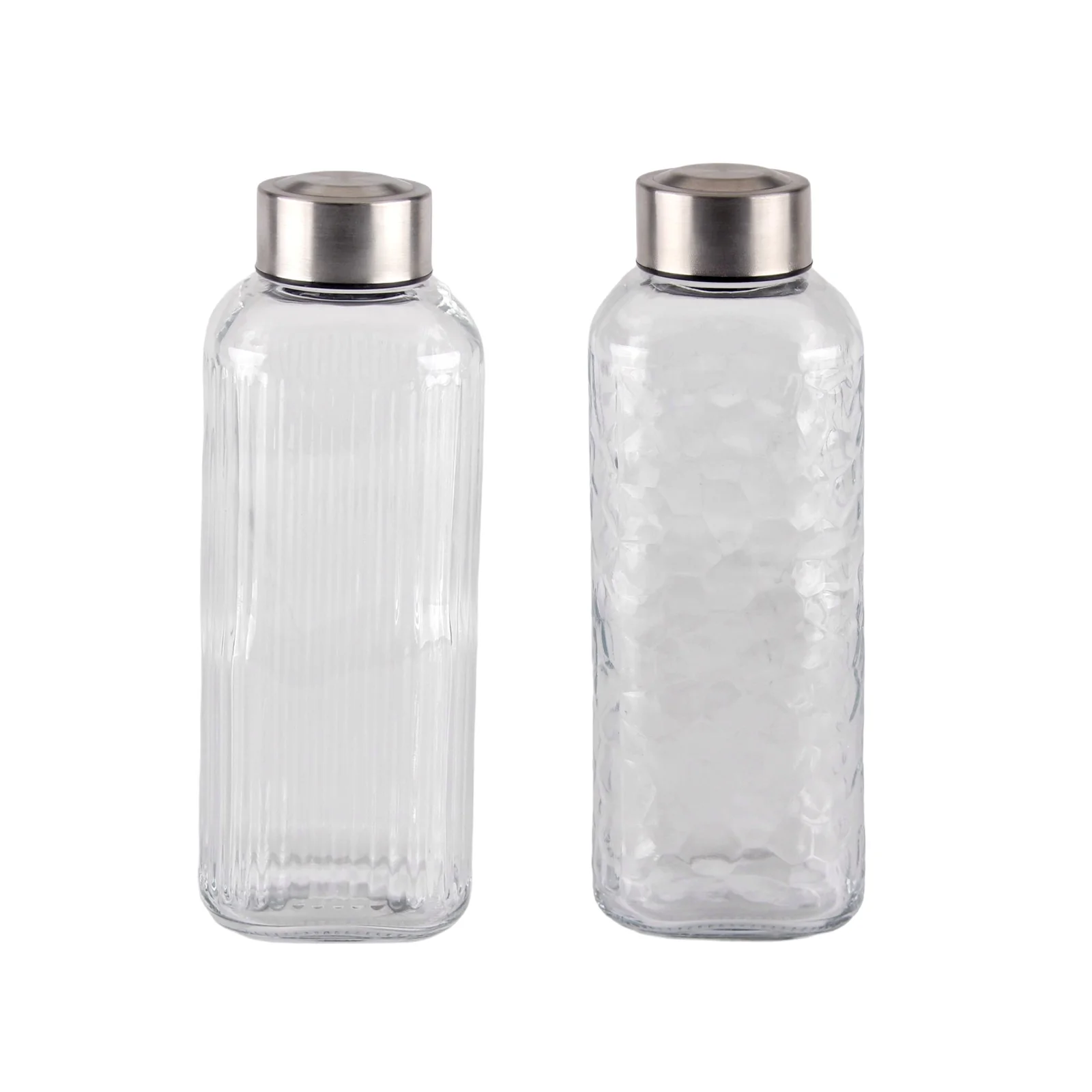 bulk 24 Glass Bottle w Metal Screw Lid 750ml Assort 8x21cm