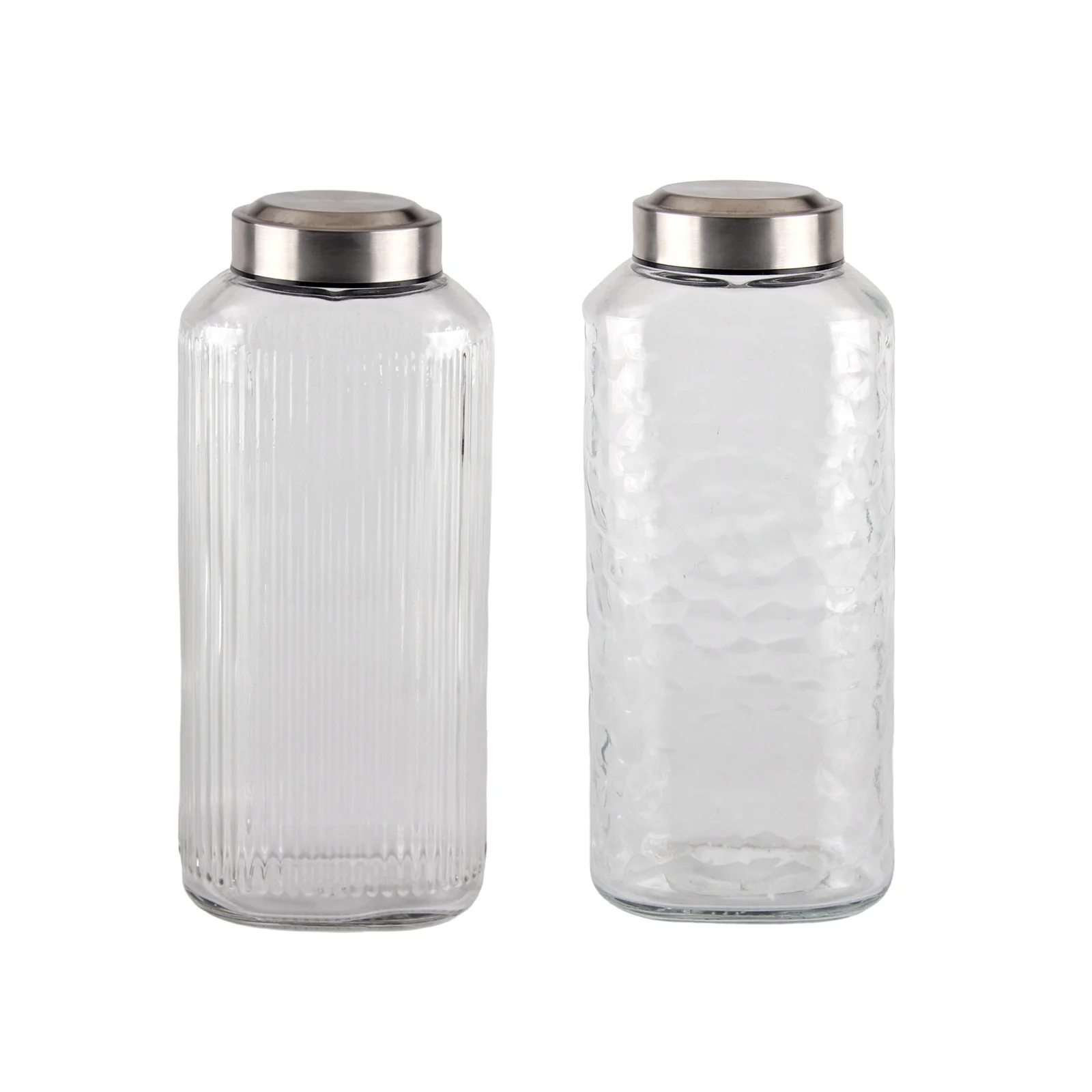 bulk 12 Glass Bottle w Metal Screw Lid 1.3Lt Assort 10x25cm