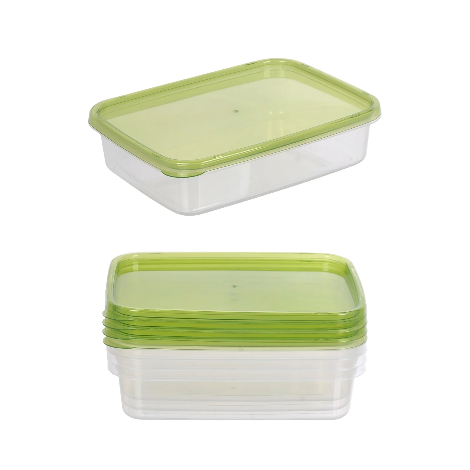 bulk 48 Reusable Microwave-Safe 1Lt Food Container Rect