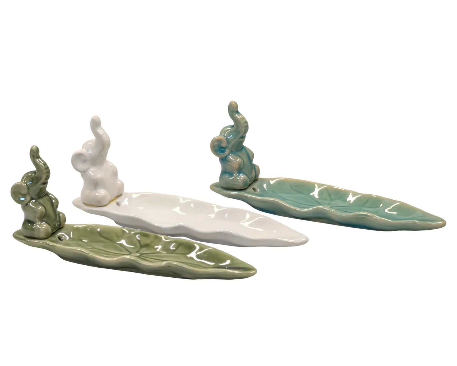 bulk 24 Ceramic Incense Holder Elphant 3 Asst 20cm