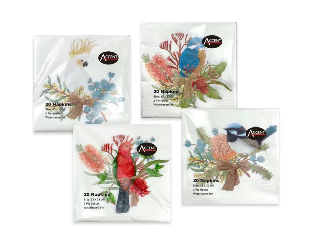 bulk 960 Native Bird Napkin 2ply 33cm