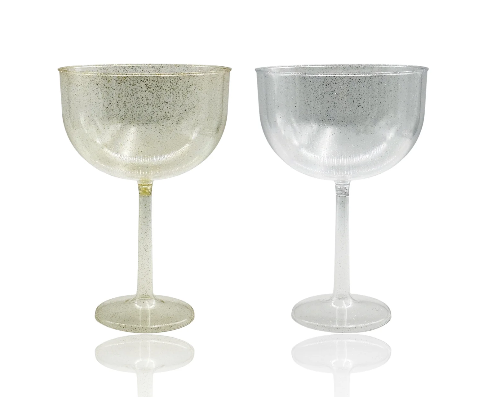 bulk 24 Glitter Plastic Jumbo Wine Glass 1.38lt 16x23cm