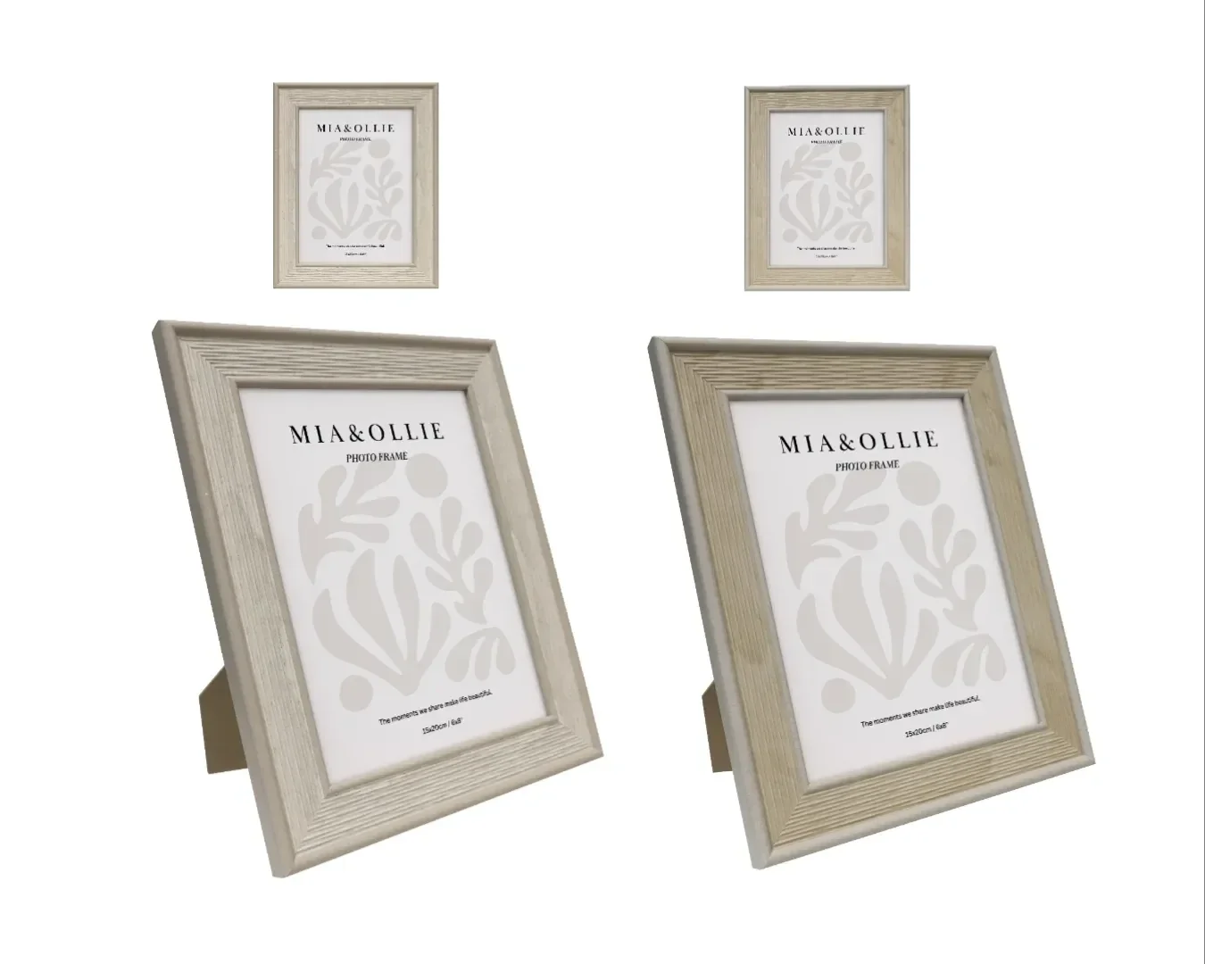 Set 2 Photo Frame Lisa '6x8in' Assort 20cm