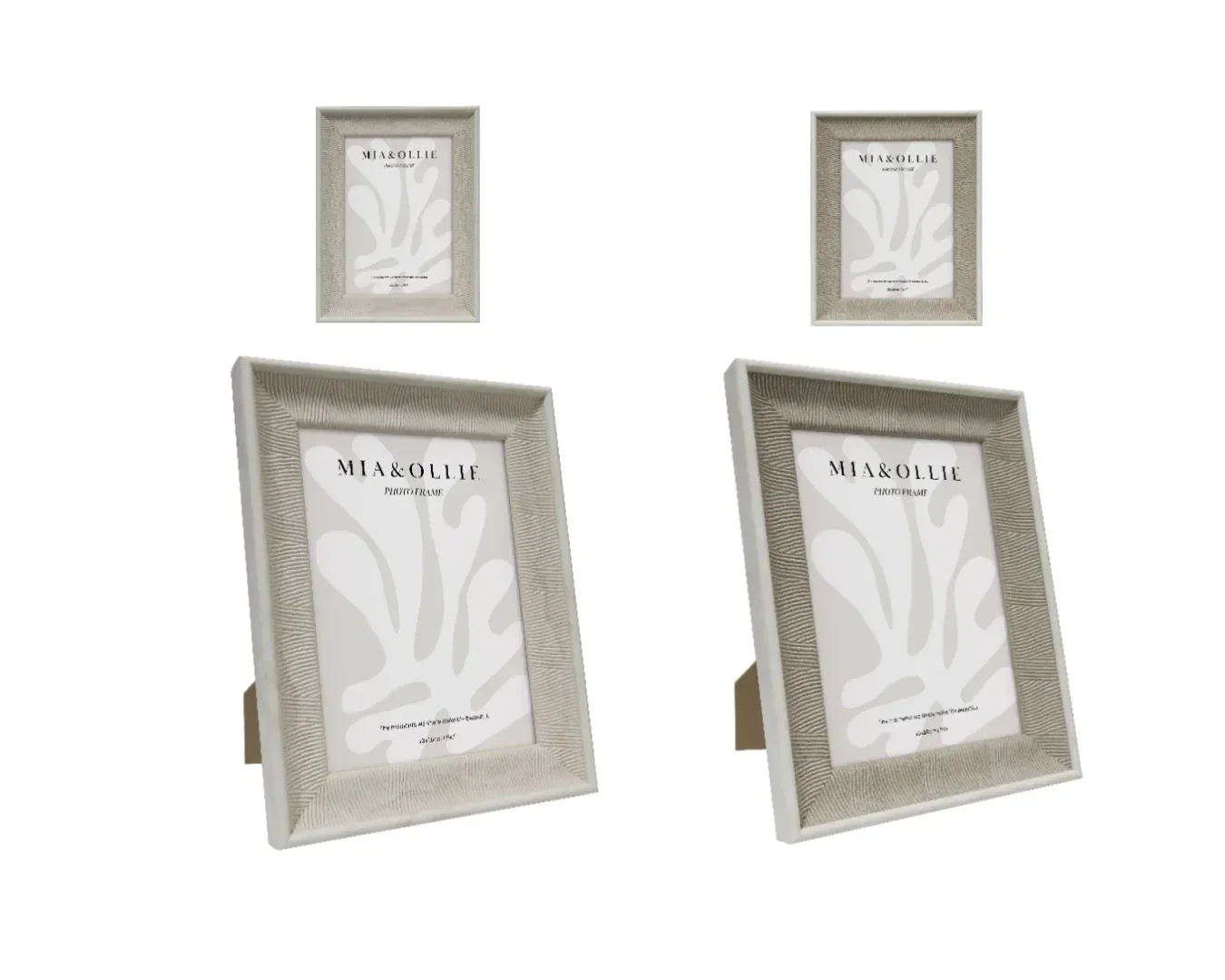 Set 2 Photo Frame Cassie '5x7in" Assort 18cm