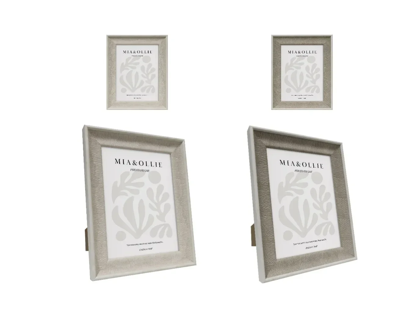 Set 2 Photo Frame Cassie '6x8in' Assort 20cm