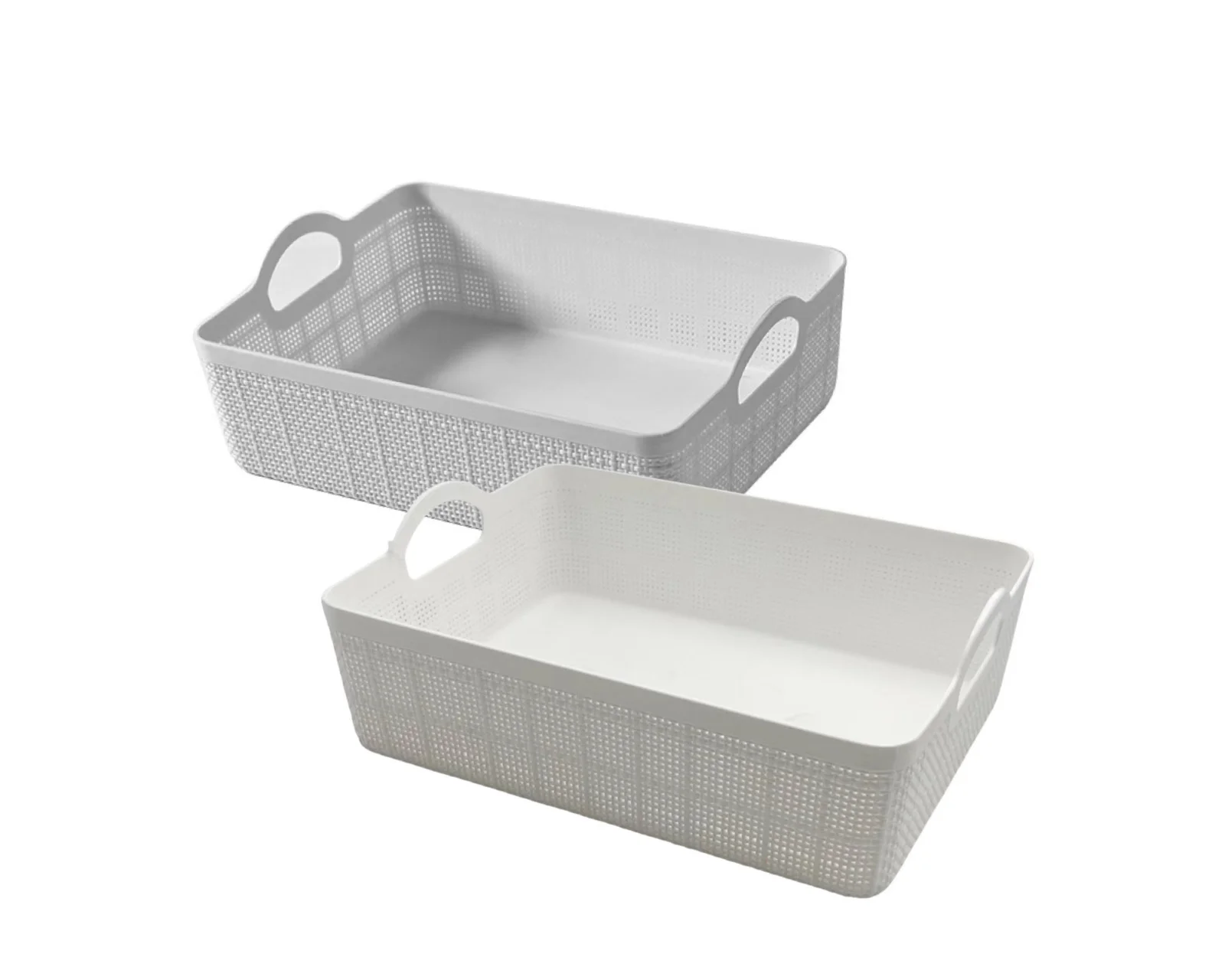 bulk 24 Rect Storage Basket w Handle Assort 210cm