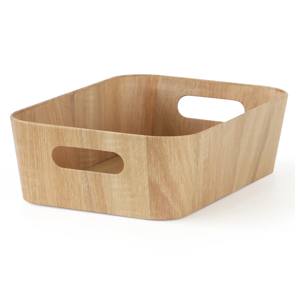 bulk 6 Woodgrain Look Storage Rectangle 37cm