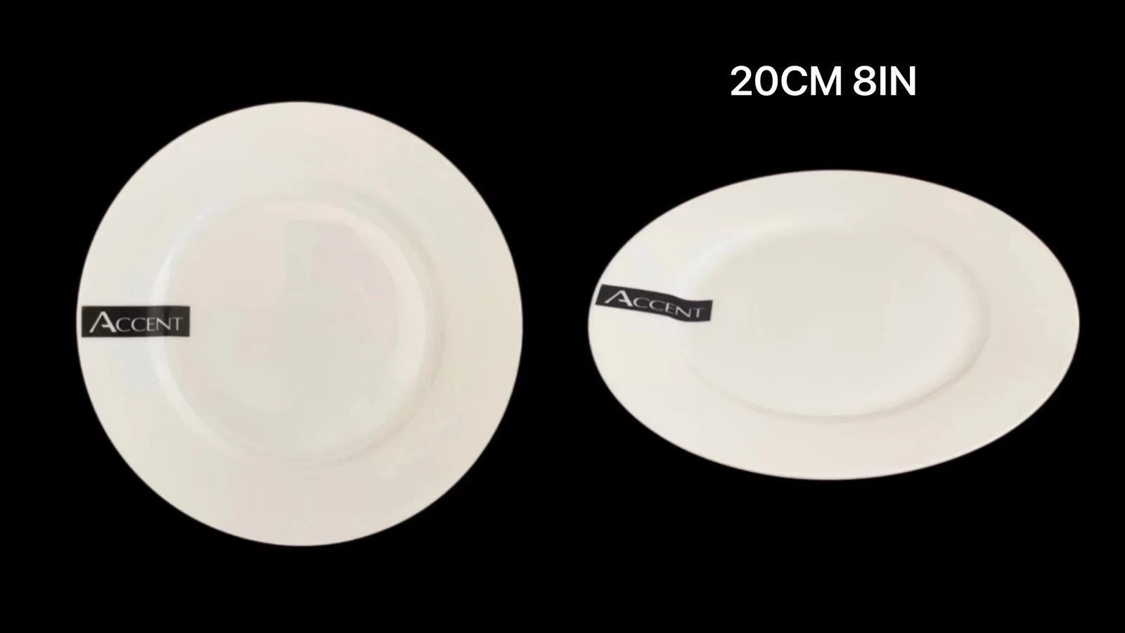 bulk 24 White Fine Bone China Side Plate 8ln 20x2cm