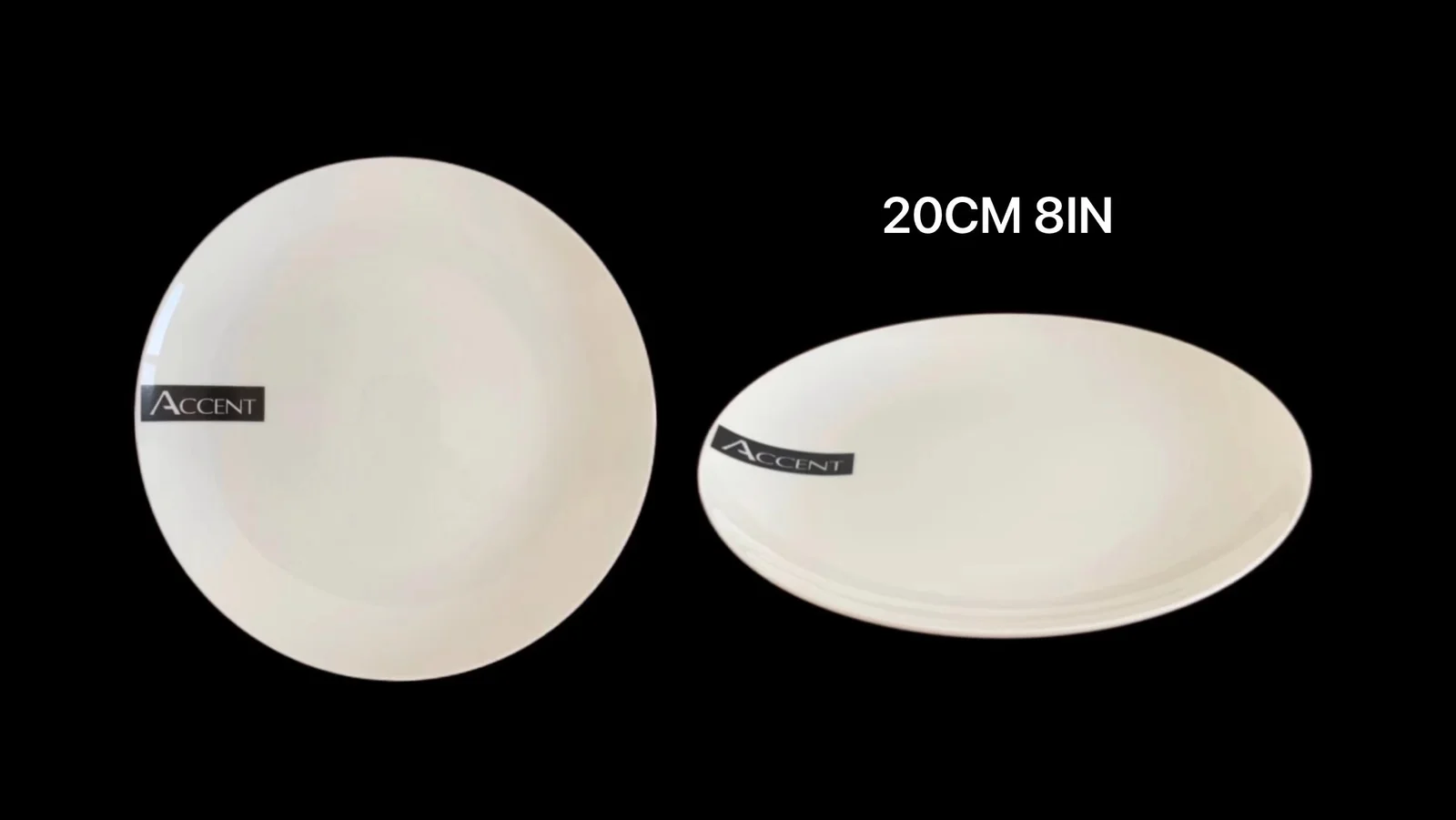bulk 24 White Fine Bone China Side Plate 8ln 20x2cm
