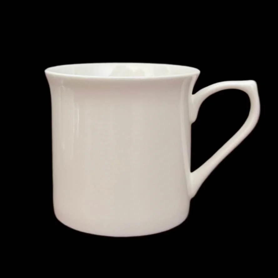 bulk 24 White Bone China 300ml Mug Flared Top