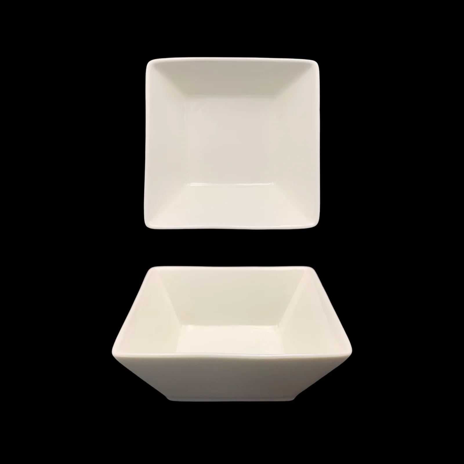 bulk 24 White New Bone China Square Soup Bowl 14x5cm