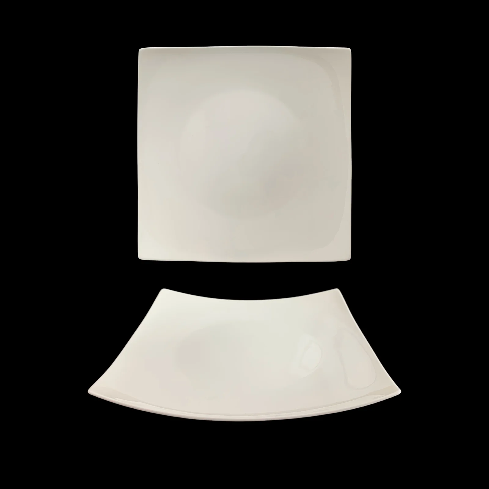 bulk 24 White New Bone China Square Dinner Plate 11in 28x2cm