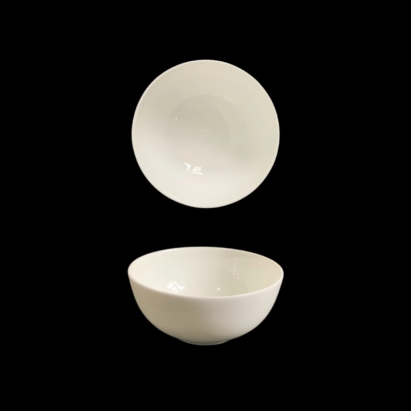 bulk 24 White New Bone China Round Bowl 3.75in 10cm