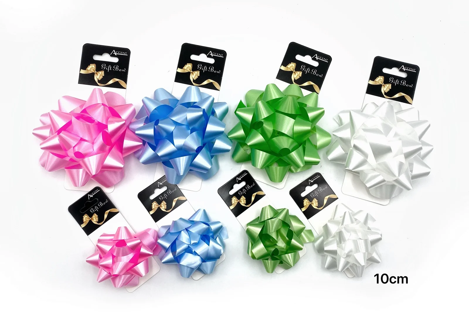 bulk 24 Satin Gift Bow 10cm Assort Cols