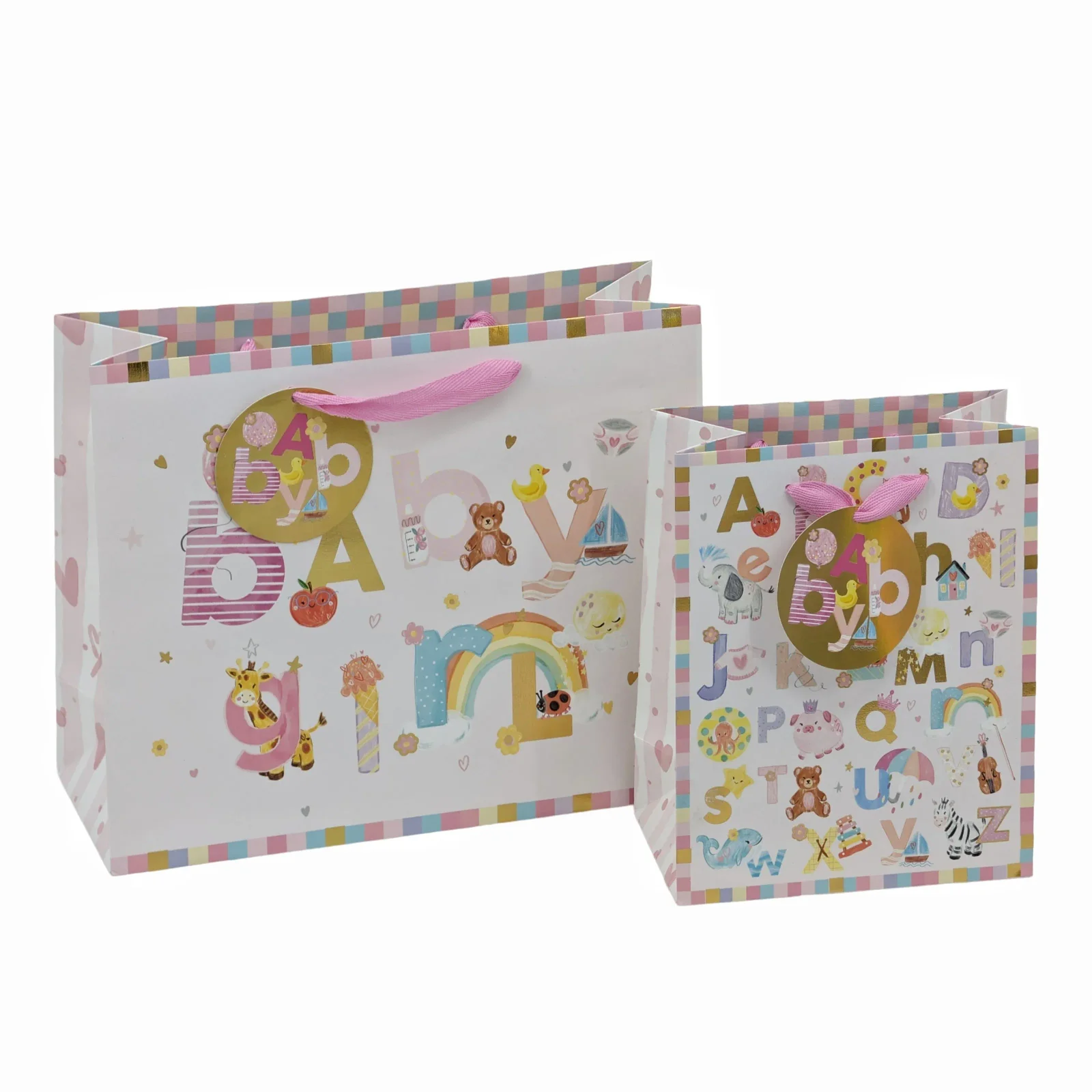 bulk 24 Xlarge Baby Girl Gift Bag 4 Asst 42cm