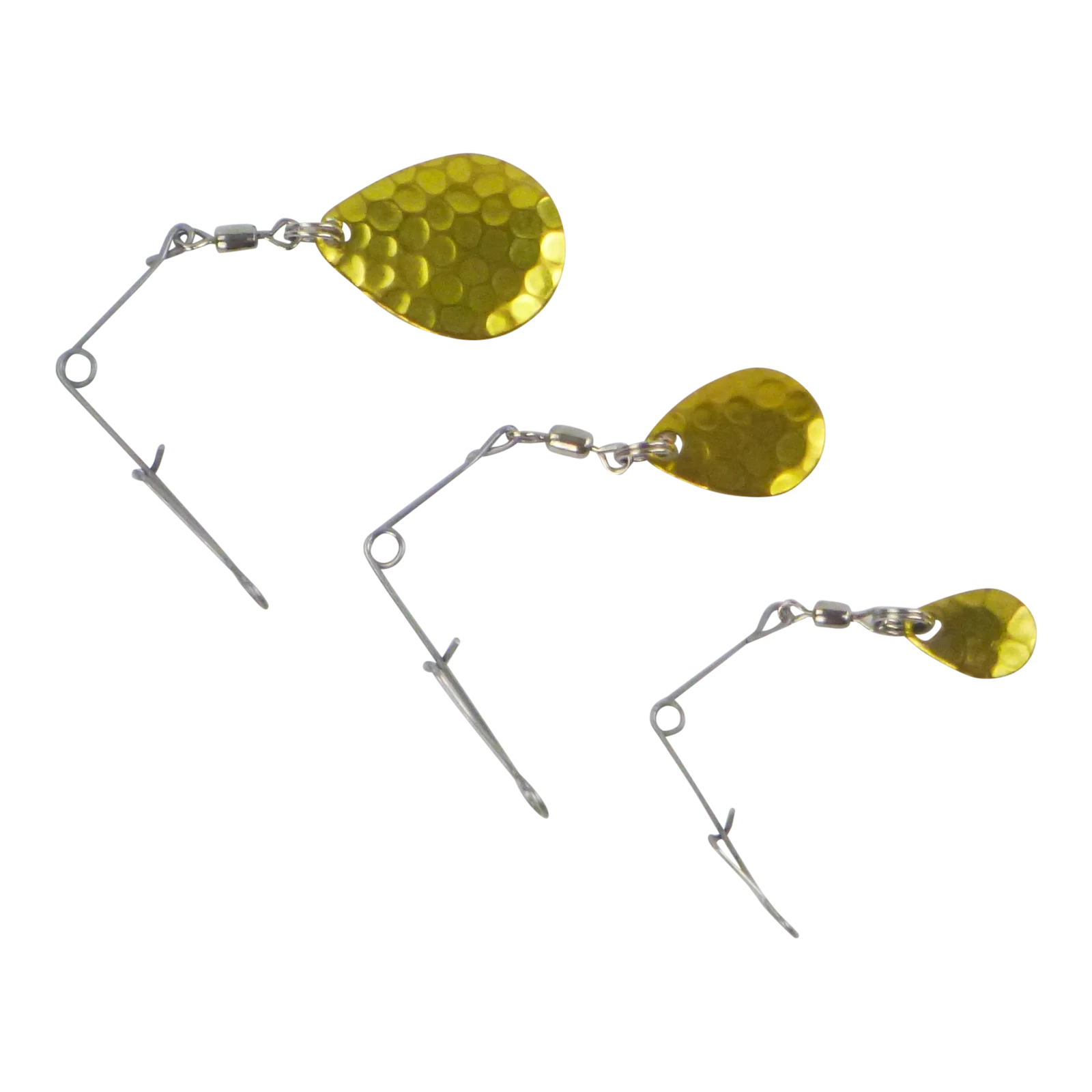 Swimerz Jig Spinner, Large, Hammered Brass, 5 Pack