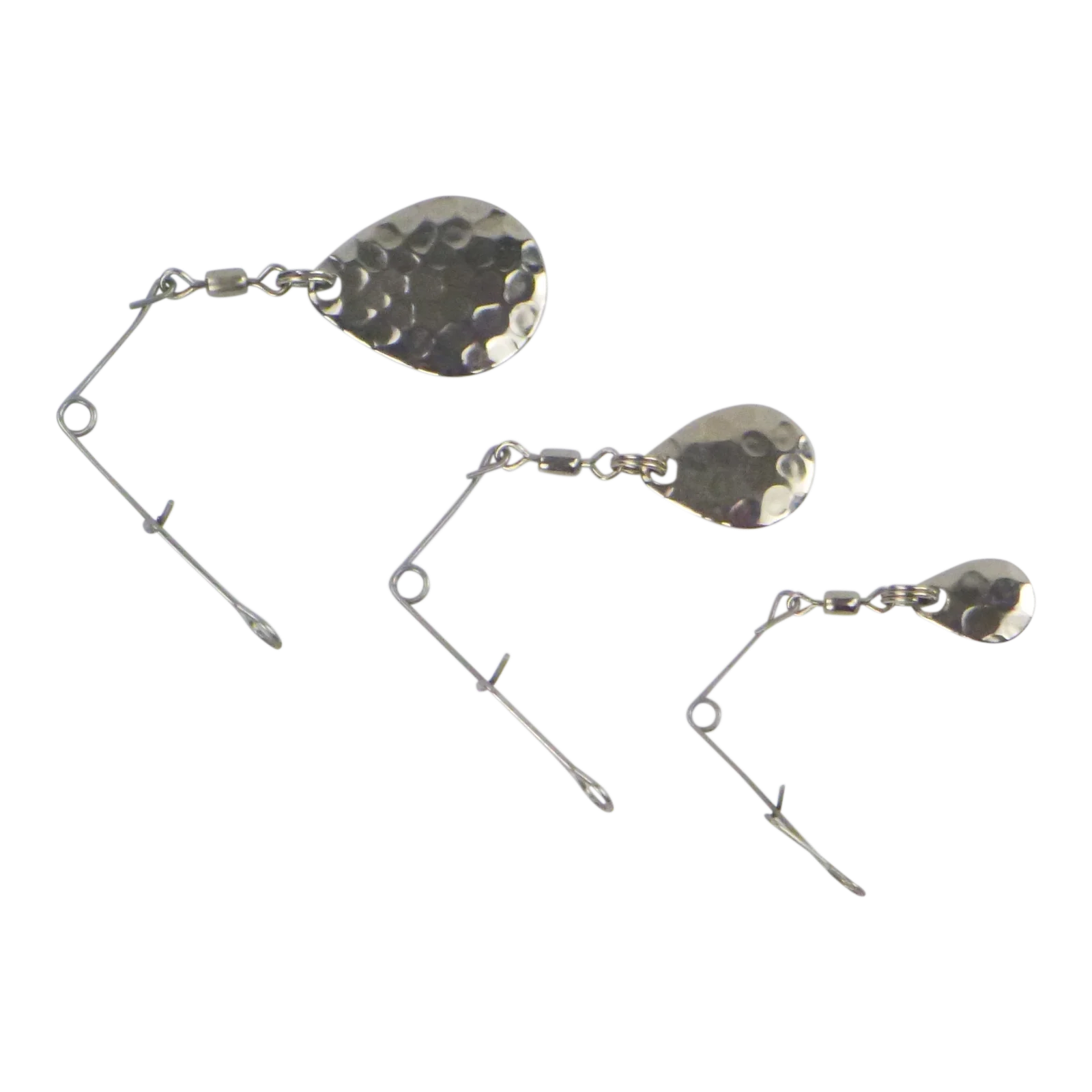 Swimerz Jig Spinner, Small, Hammered Nickel, 5 Pack