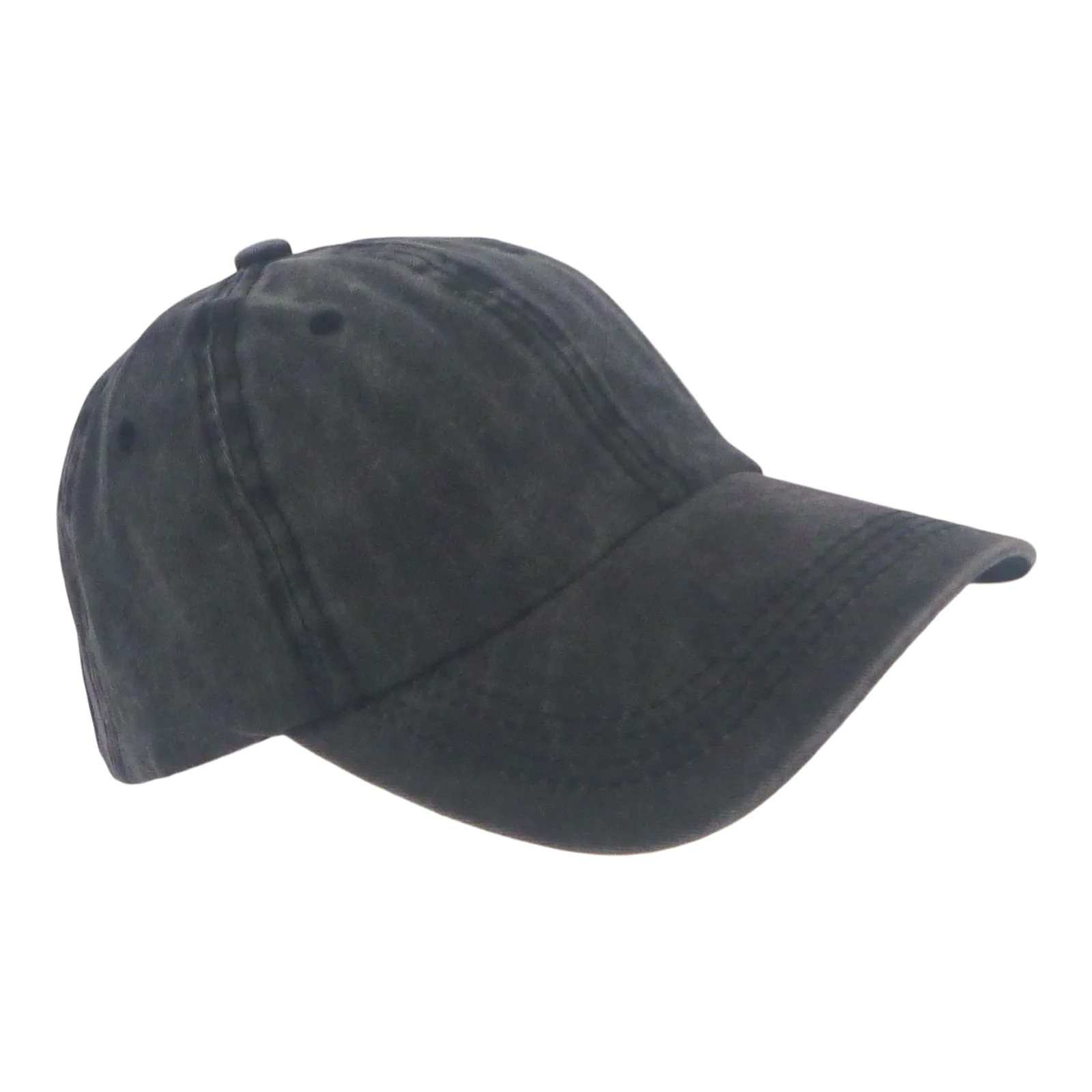 BSTC 6-Panel Baseball Cap, Distressed Cotton, Charcoal